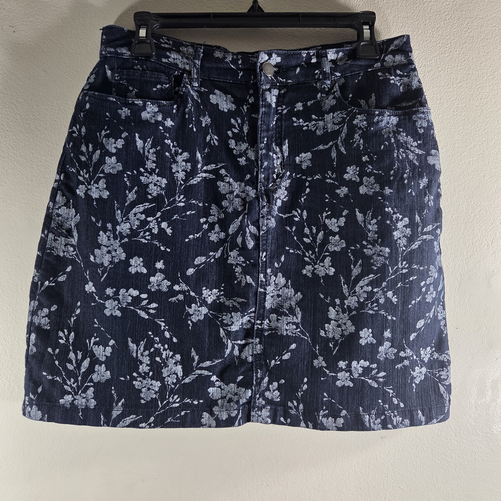 Croft & Barrow Blue Floral Skirt
